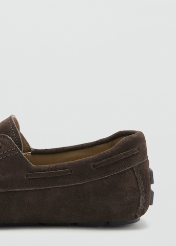 MANGO MAN Lace-Up Shoes 'Driver' in Brown