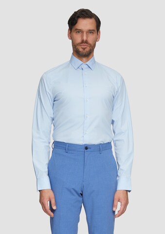s.Oliver BLACK LABEL Regular Fit Businesshemd in Blau: Vorderseite