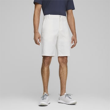 PUMA Regular Workout Pants 'Dealer 10"' in White: front