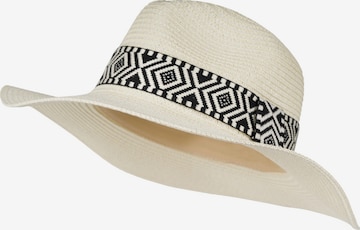 styleBREAKER Hut 'Panama Strohhut Hutband Azteken Muster' in Beige: Vorderseite