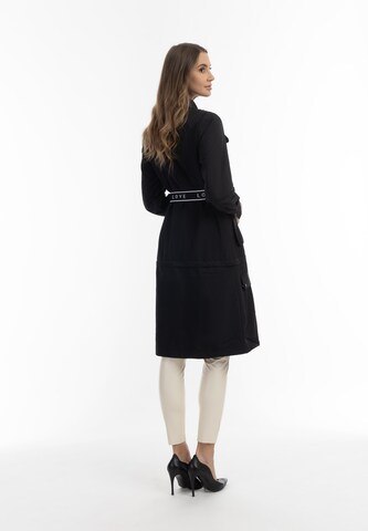 faina Between-seasons coat in Black