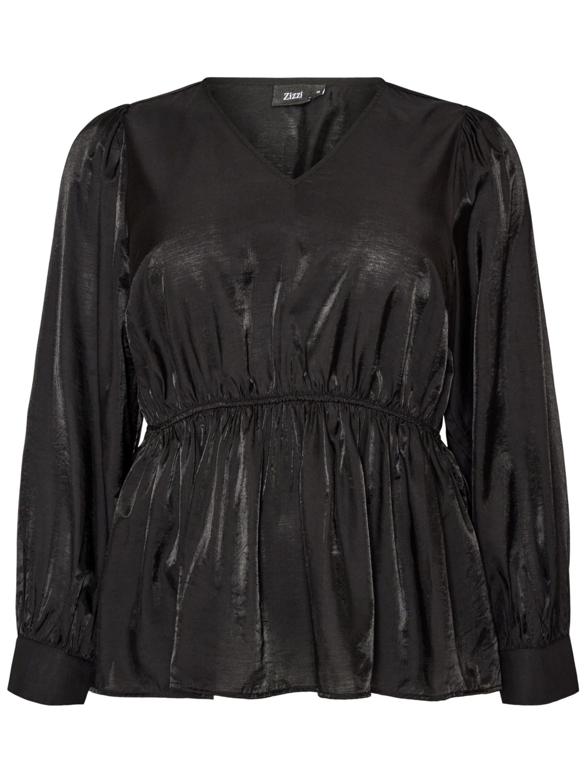 Zizzi - Camisa 'DONNA' em preto: frente