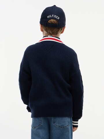 TOMMY HILFIGER Strickjacke in Blau