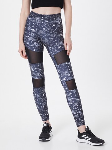 Urban Classics Skinny Leggings in Black: front