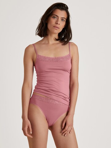 CALIDA Onderhemd 'Natural Comfort Lace' in Roze