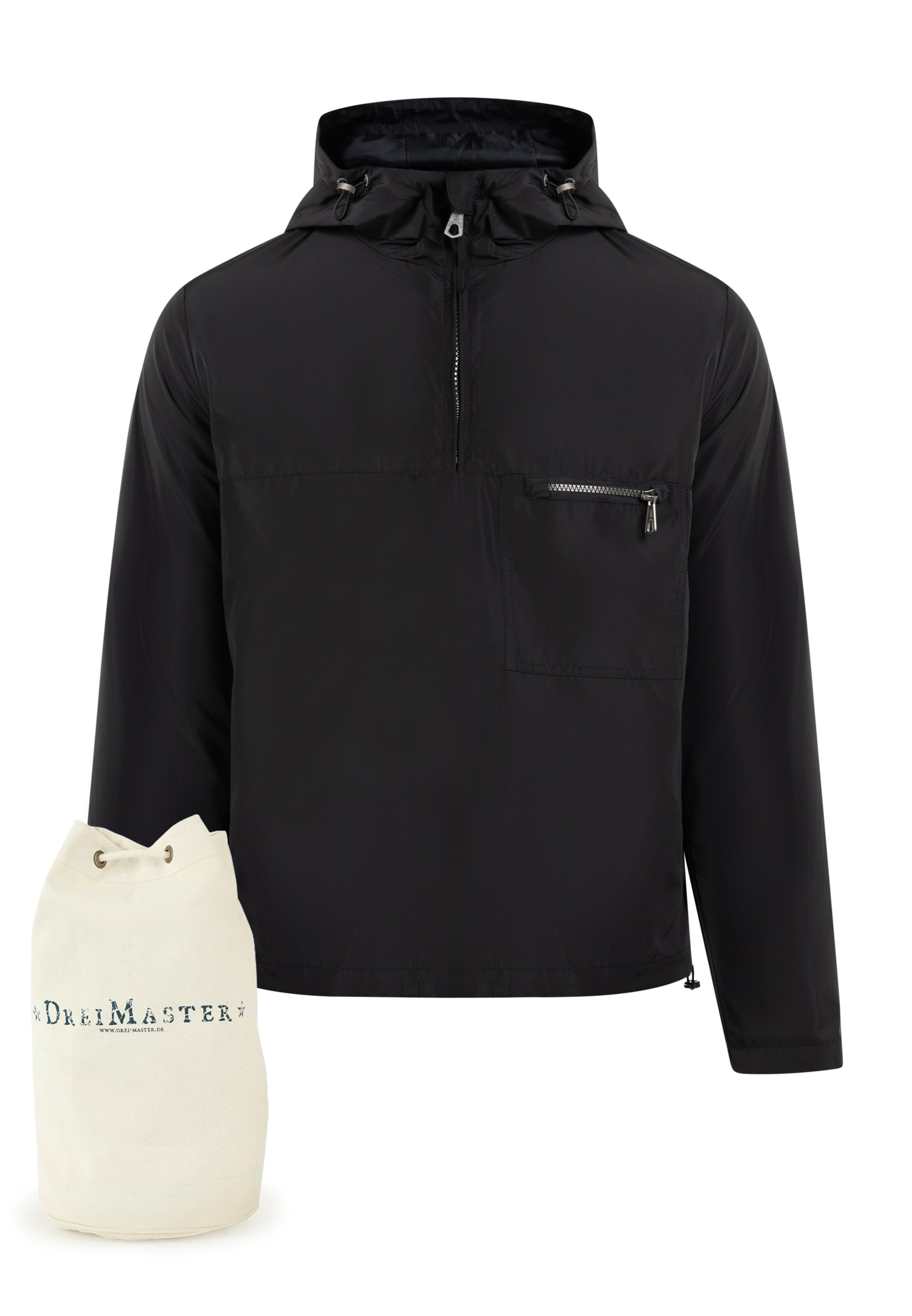 DreiMaster Maritim Between-Season Jacket in Black: front