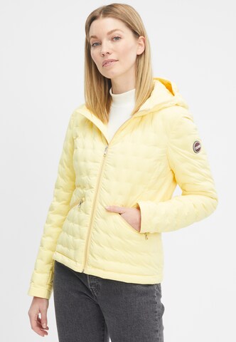 Colmar Daunenjacke mit moderner Steppung in Gelb: Vorderseite
