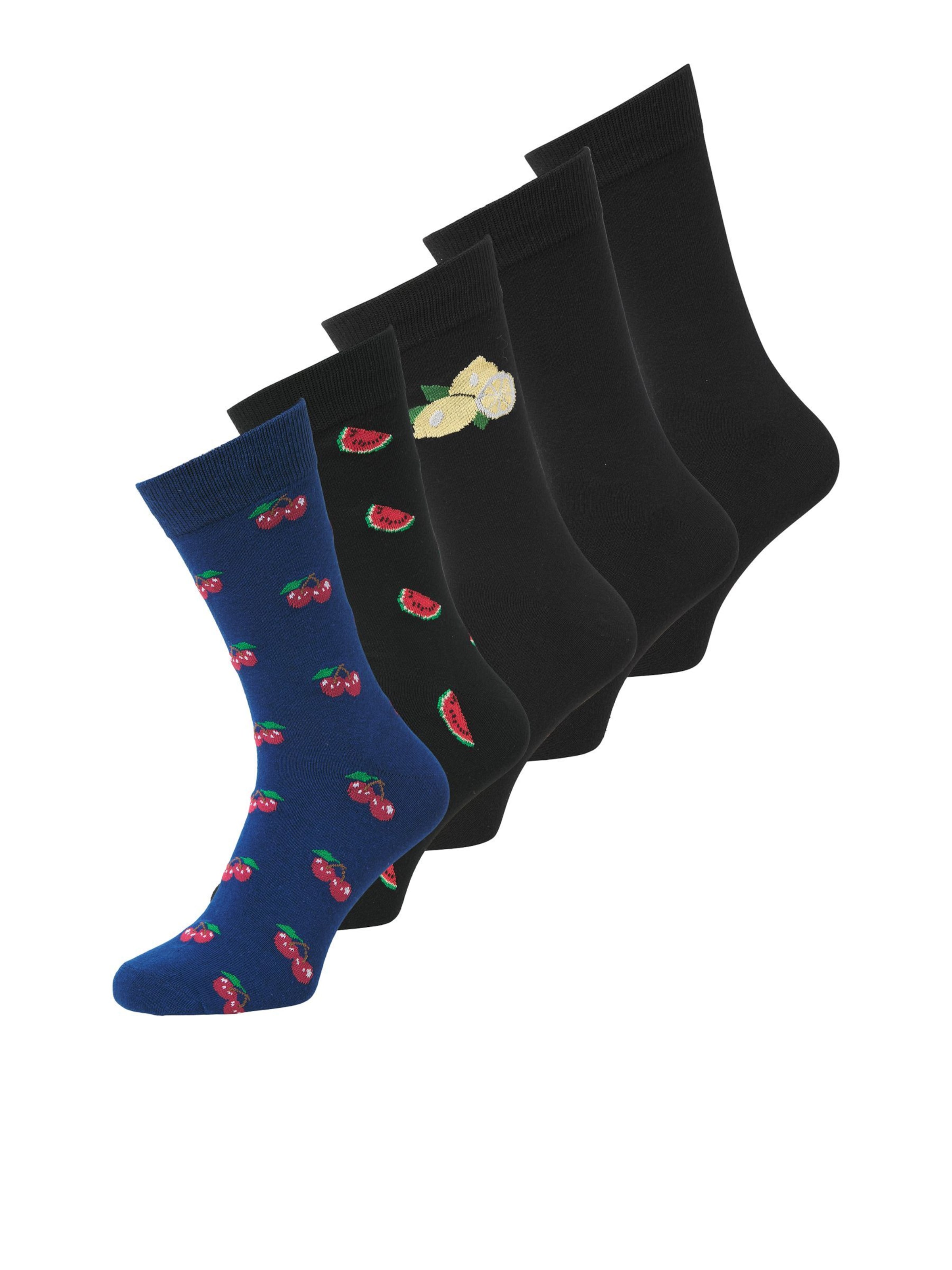 JACK & JONES Sokken in 41-46 in de kleur Blauw / Geel / Rood / Zwart, Productweergave
