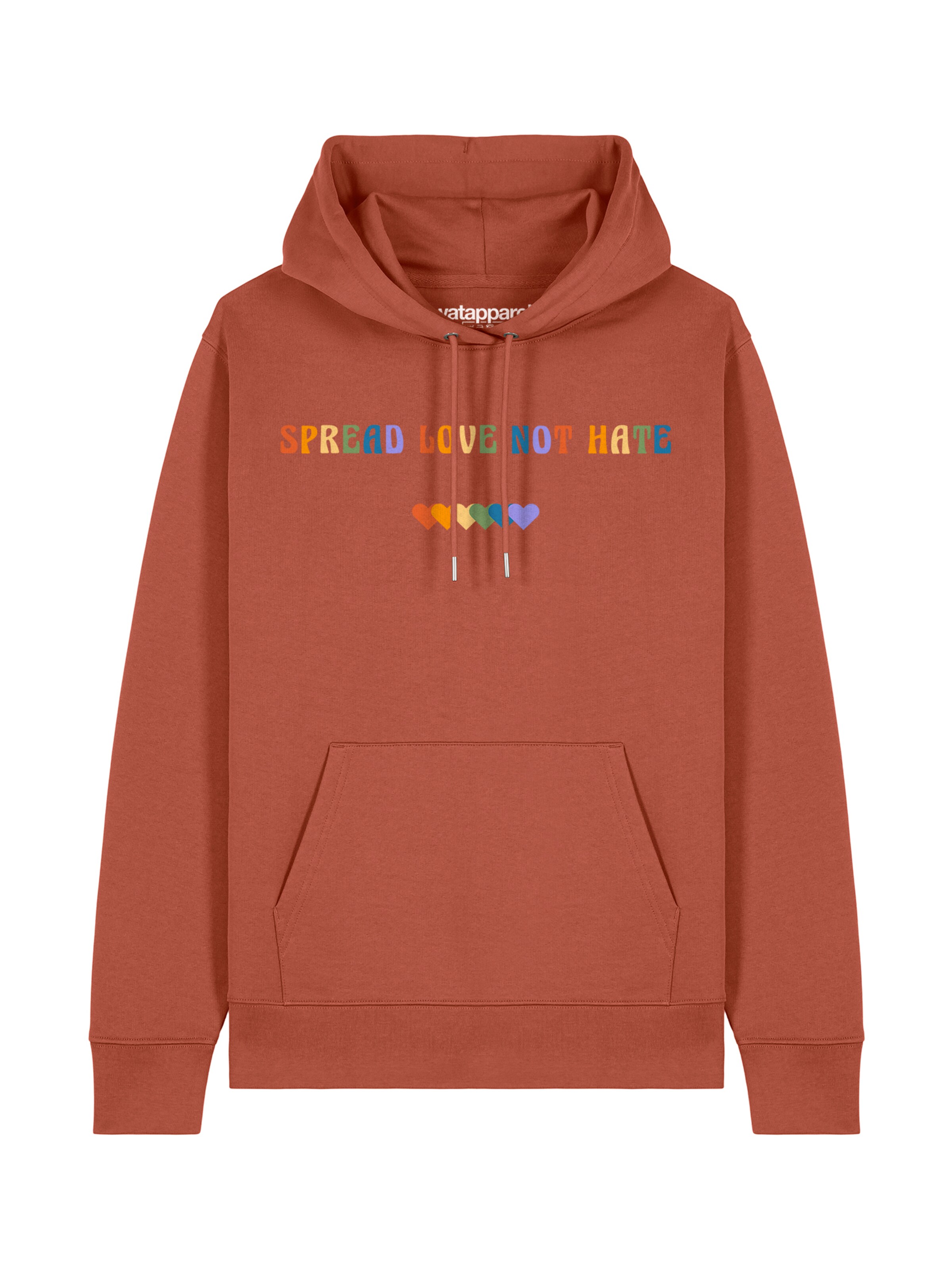 Sweat-shirt 'Spread Love not Hate' Watapparel en marron : devant