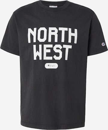 Champion Authentic Athletic Apparel Тениска в черно: отпред