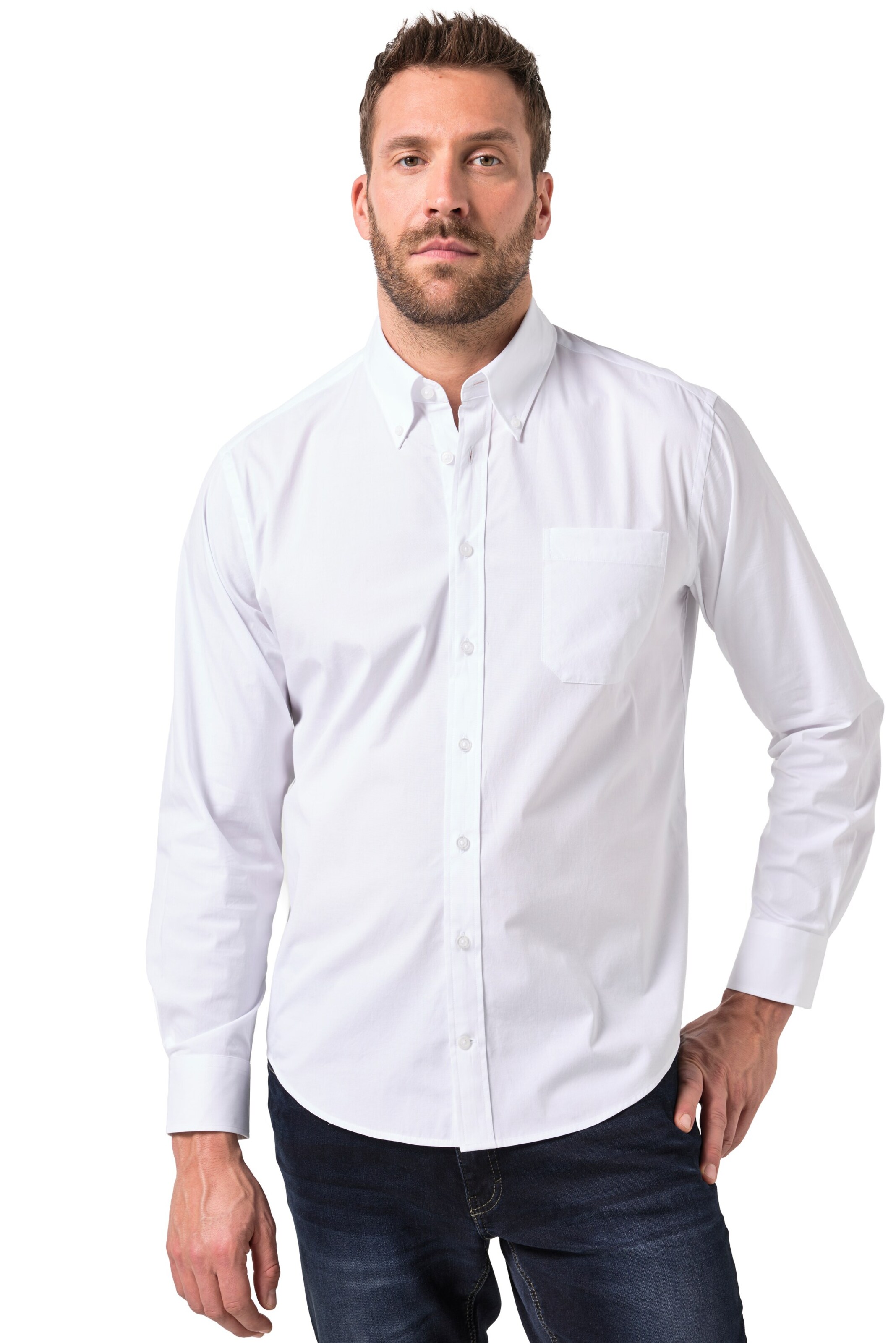 JP1880 Regular fit Button Up Shirt in White: front