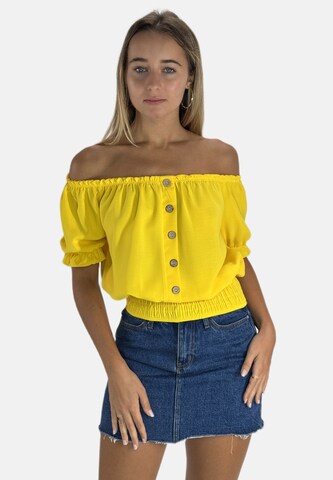 Elara Bluse in Gelb: Vorderseite