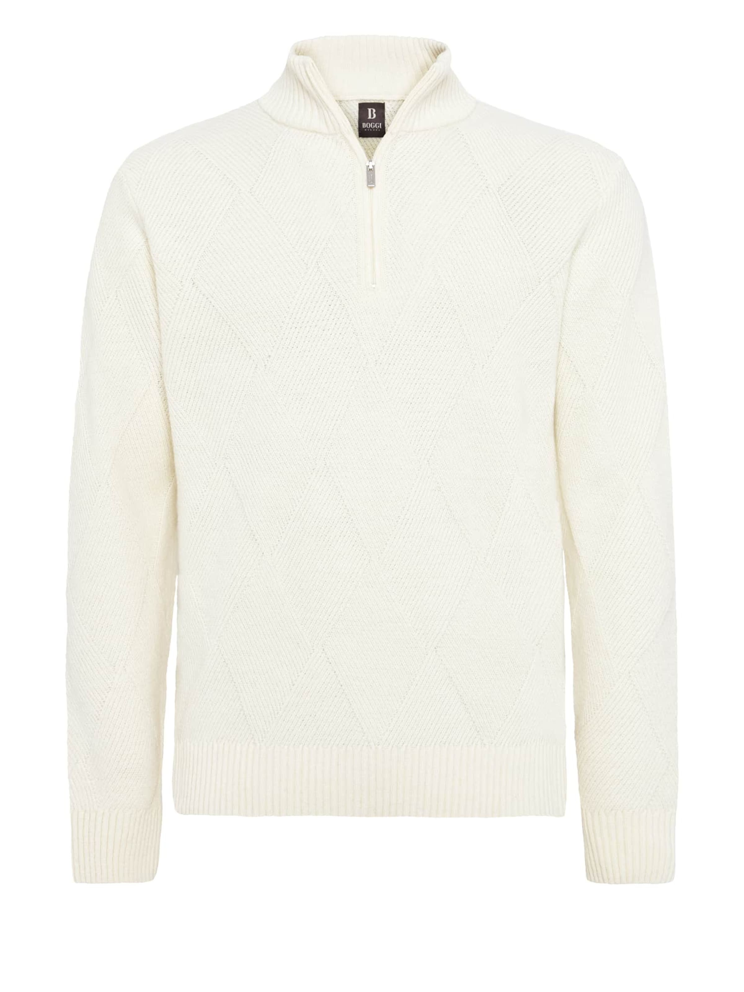 Boggi Milano Pullover in Weiß: Vorderseite