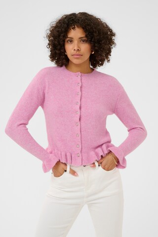 Kaffe Knit cardigan 'KAEmma' in Pink: front