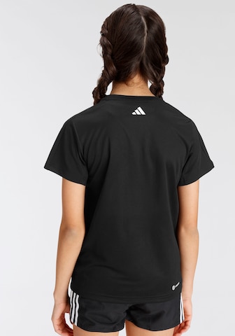 ADIDAS PERFORMANCE - Camisa funcionais 'Essentials Aeroready -Fit Logo' em preto