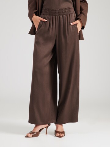 DRYKORN Wide leg Pants 'Ceiling' in Brown: front