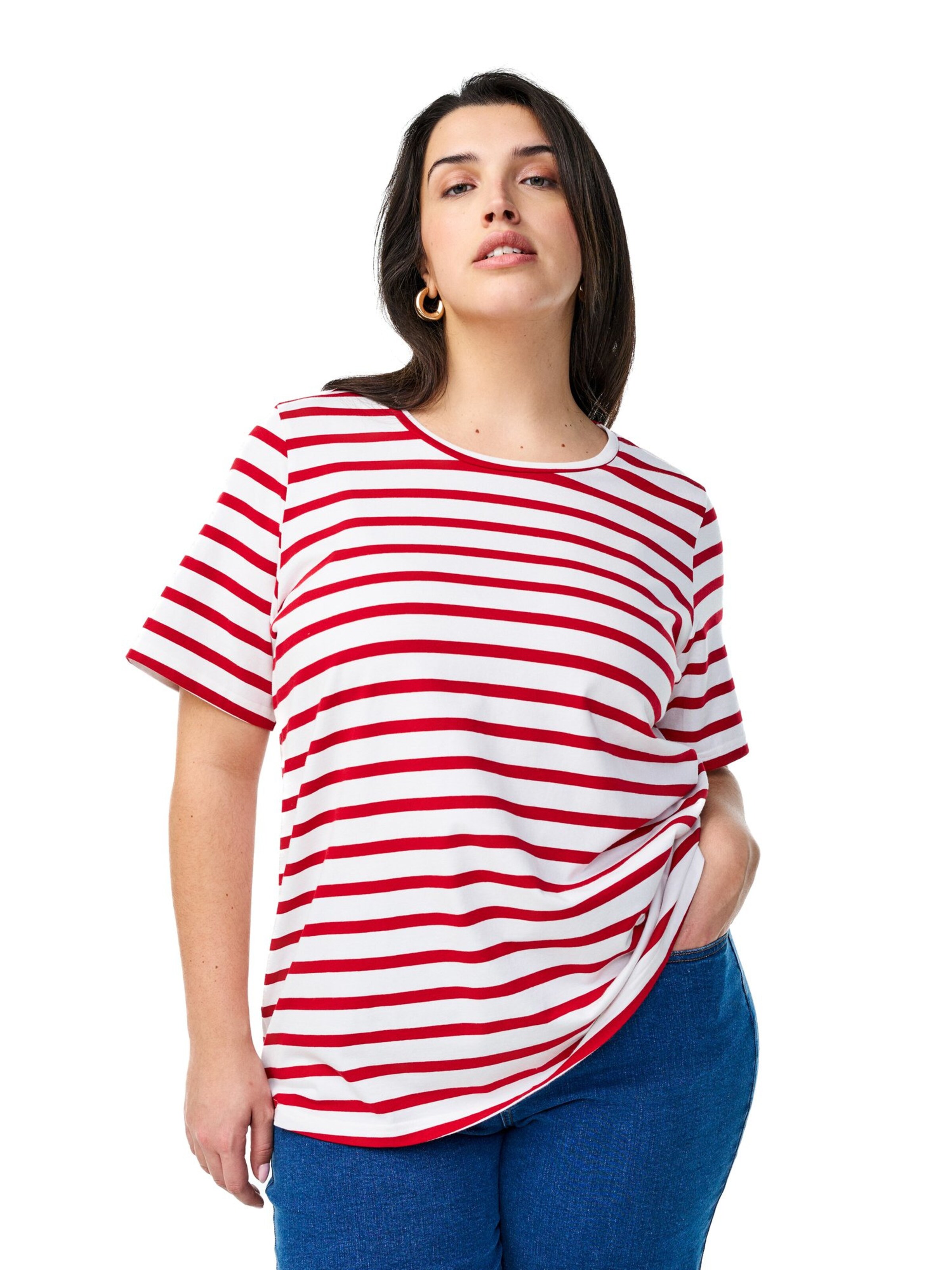 Maglietta 'Mvivi' di Zizzi in rosso: frontale