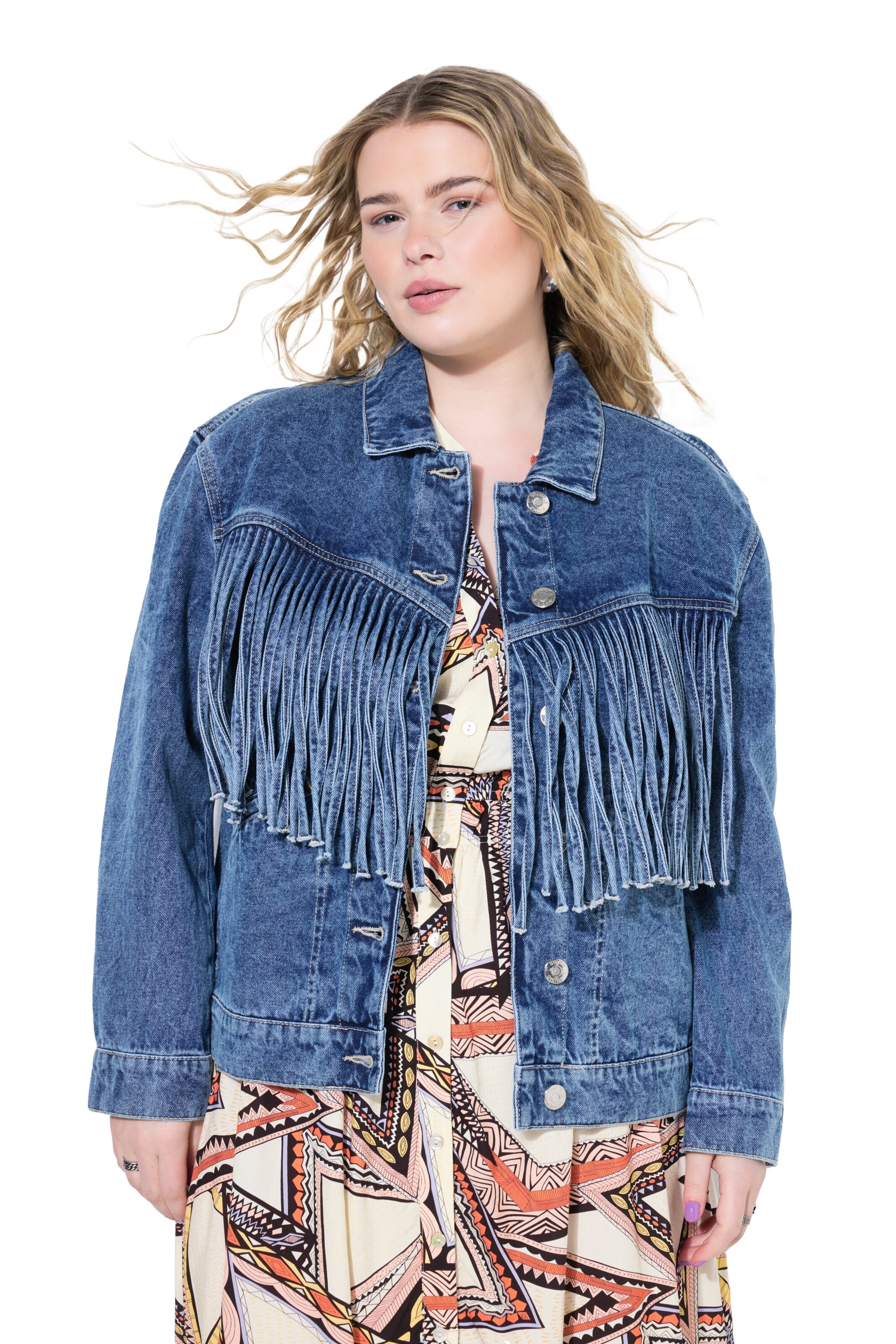 Studio Untold Between-Season Jacket in Blue: front