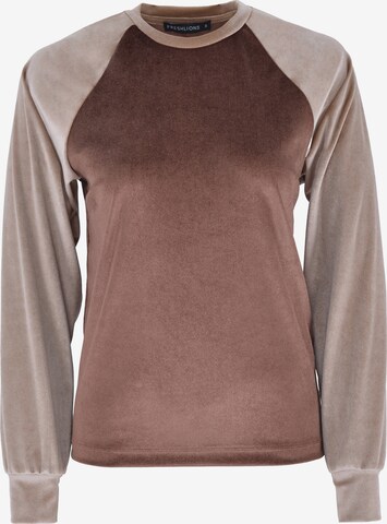 FRESHLIONS Sweatshirt 'CLORE' in Bruin: voorkant