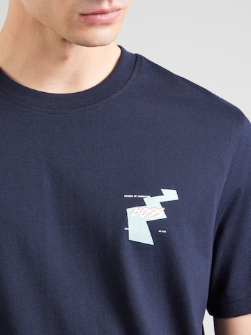 BOSS T-Shirt ' Te_Movement ' in Blau