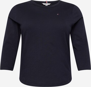 Tommy Hilfiger Curve Shirt '1985' in Blauw: voorkant