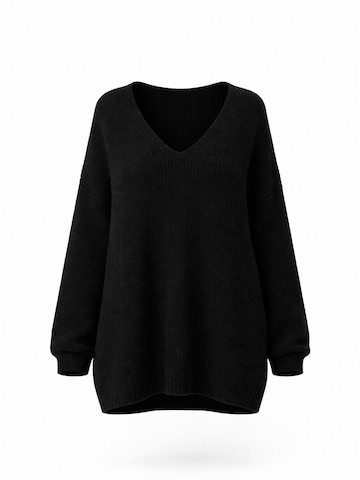 Worldclassca Oversized Sweater in Black: front