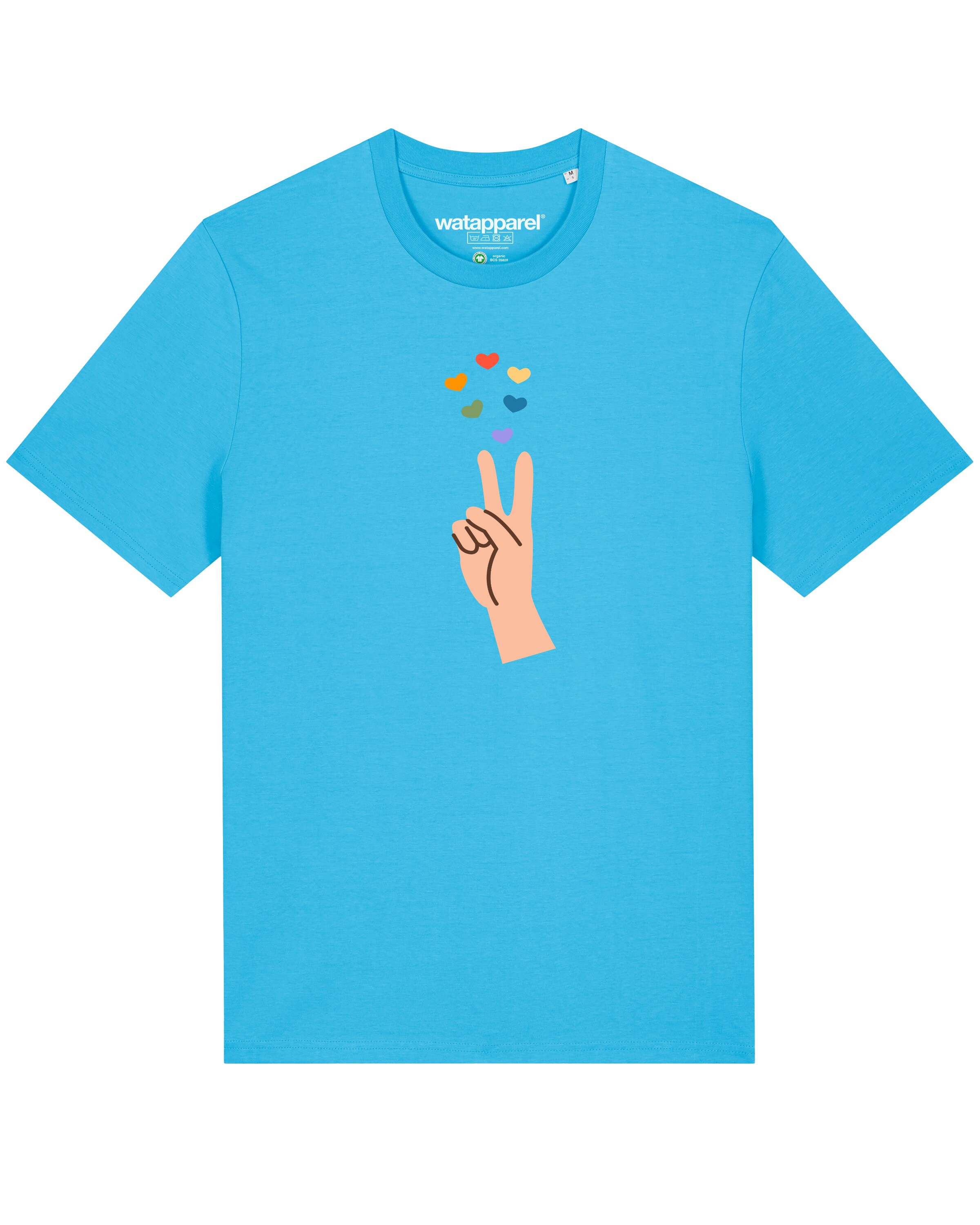T-Shirt 'Spread Love' Watapparel en bleu : devant