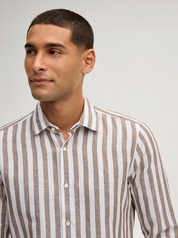 JOOP! Slim Fit Hemd 'Pit' in Braun