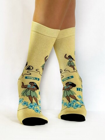 Chaussettes de sport 'Air Lite' Wave Hawaii en jaune