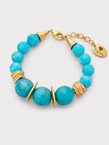 THE GEM STORIES JEWELRY Armband 'Aegean Heart Bracelet' in Blauw: voorkant