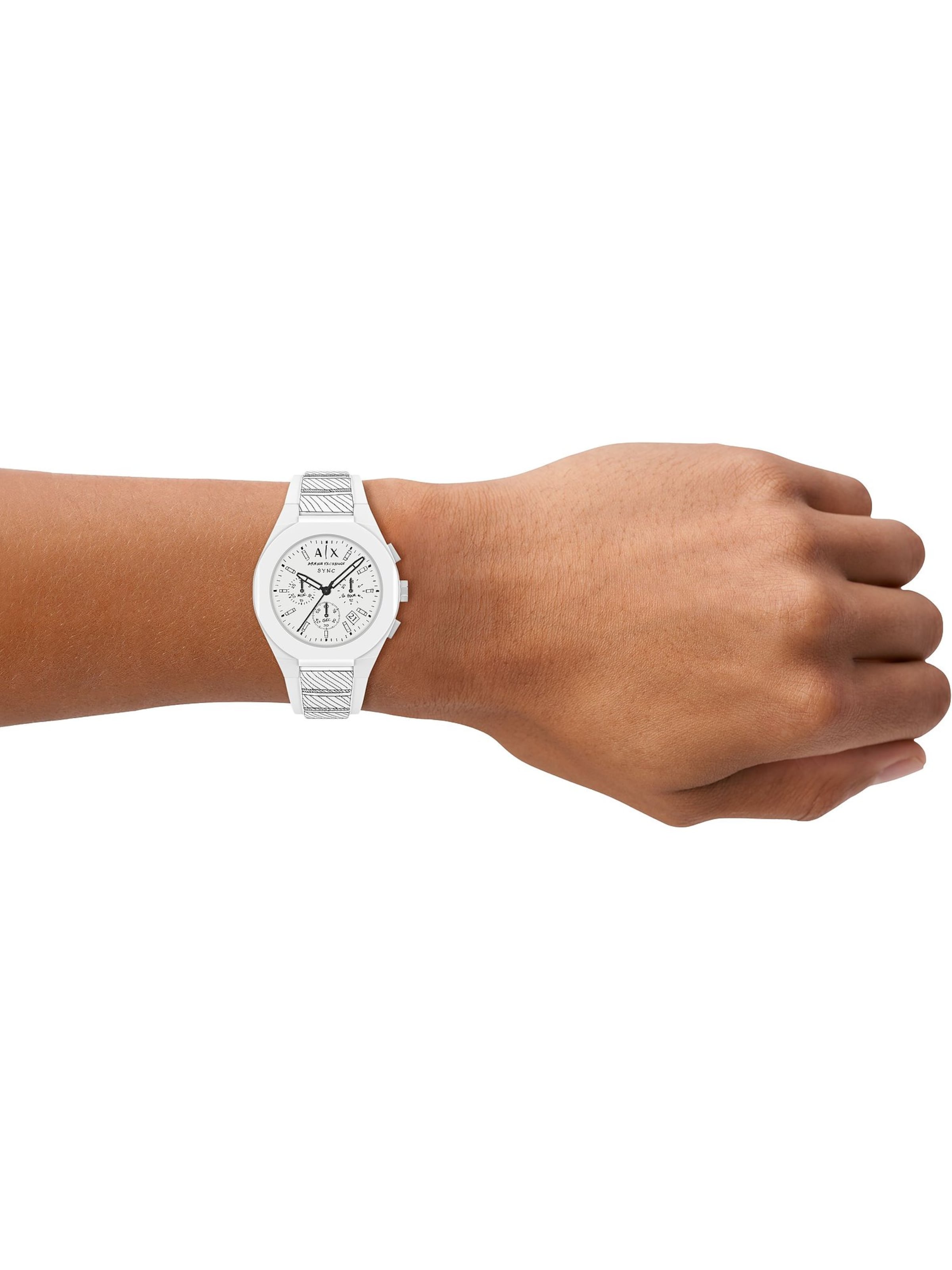 ARMANI EXCHANGE Uhr in Weiß: Vorderseite