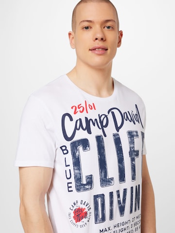 CAMP DAVID Tričko – bílá
