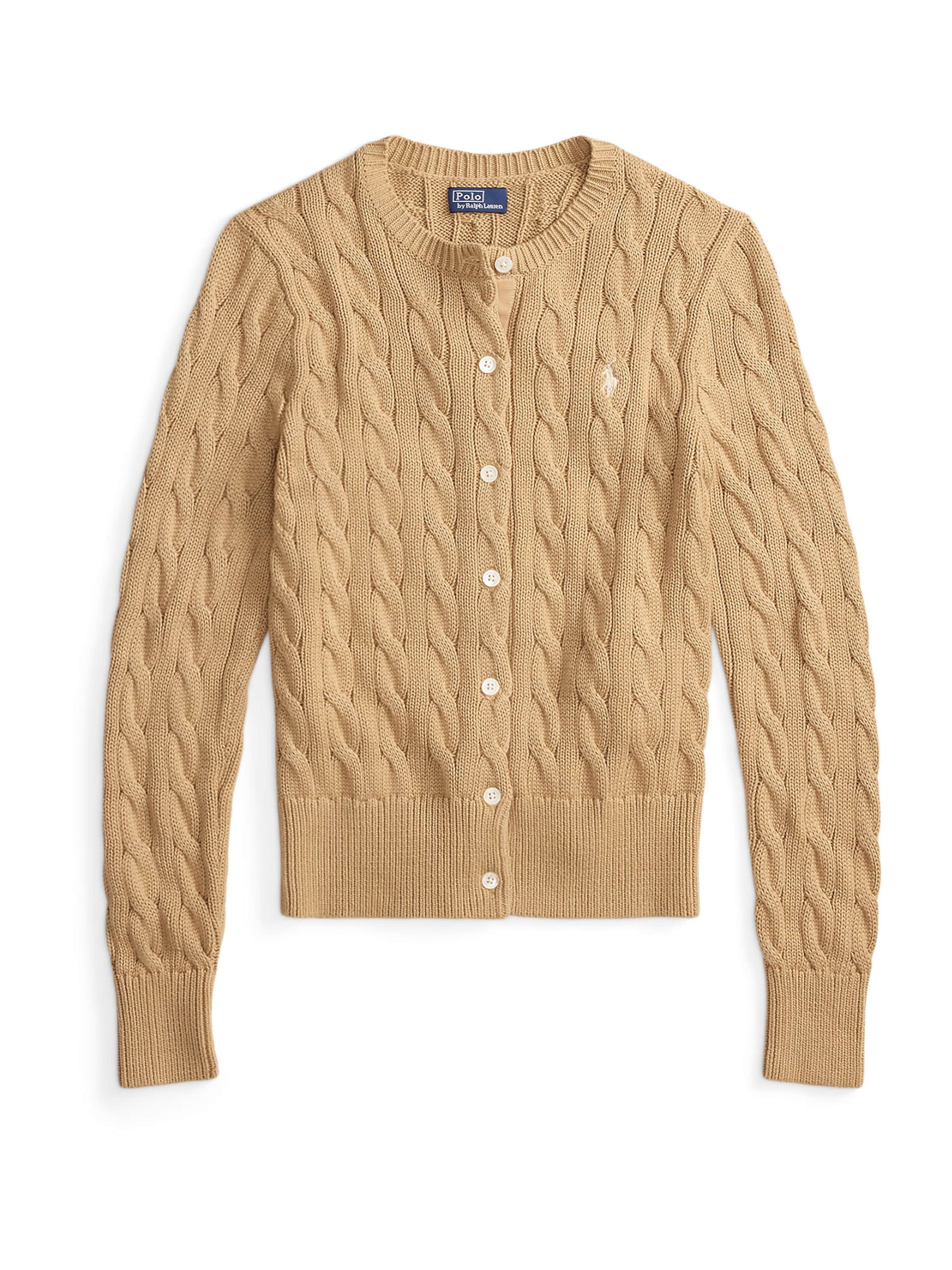 Geacă tricotată Polo Ralph Lauren pe kaki, Vizualizare produs