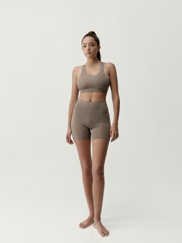 Born Skinny Workout Pants 'Brone' in Grey: front