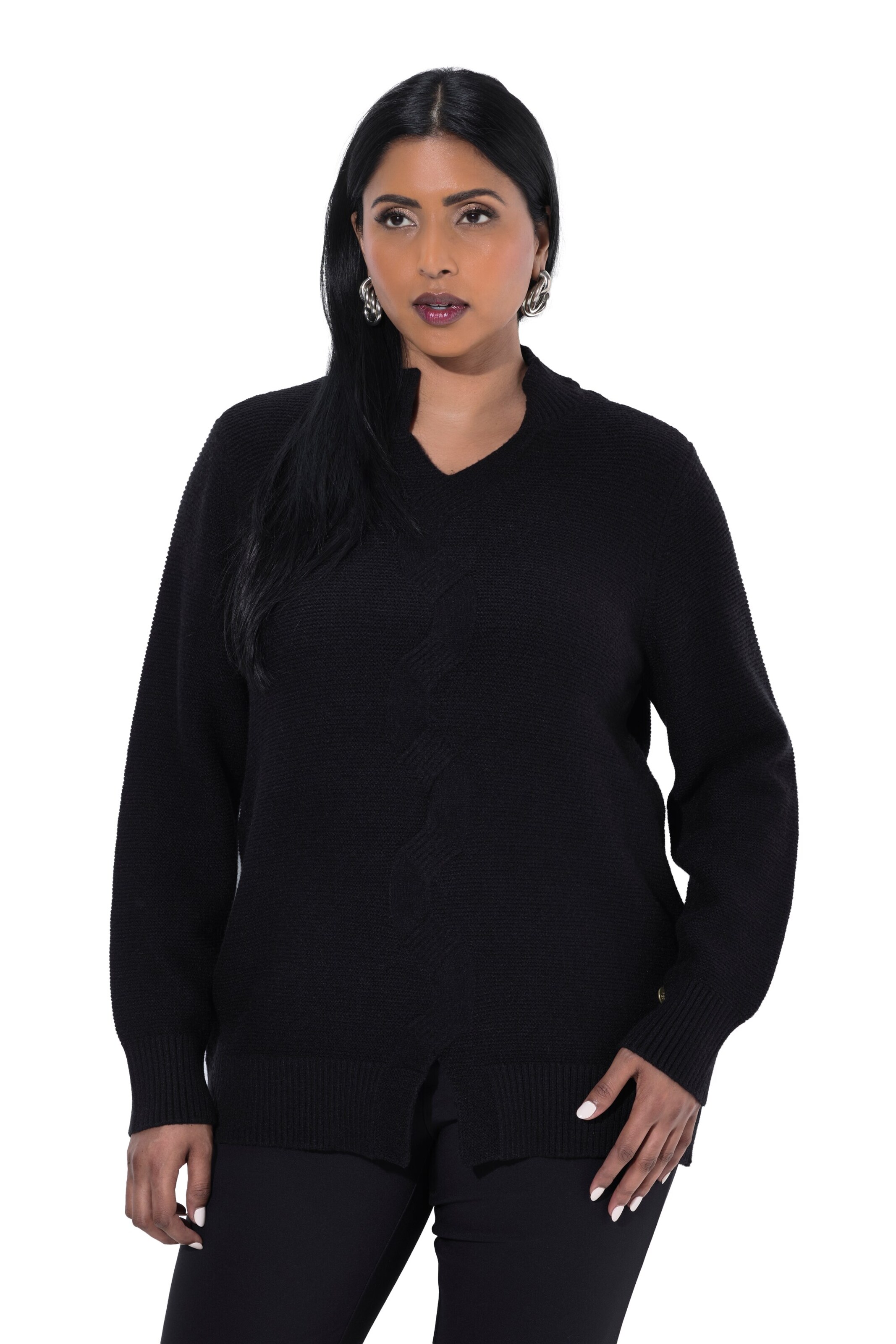 Ulla Popken Sweater in Black: front