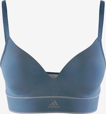 ADIDAS SPORTSWEAR Triangel Sport bh ' WIRELESS BRA ' in Blauw: voorkant