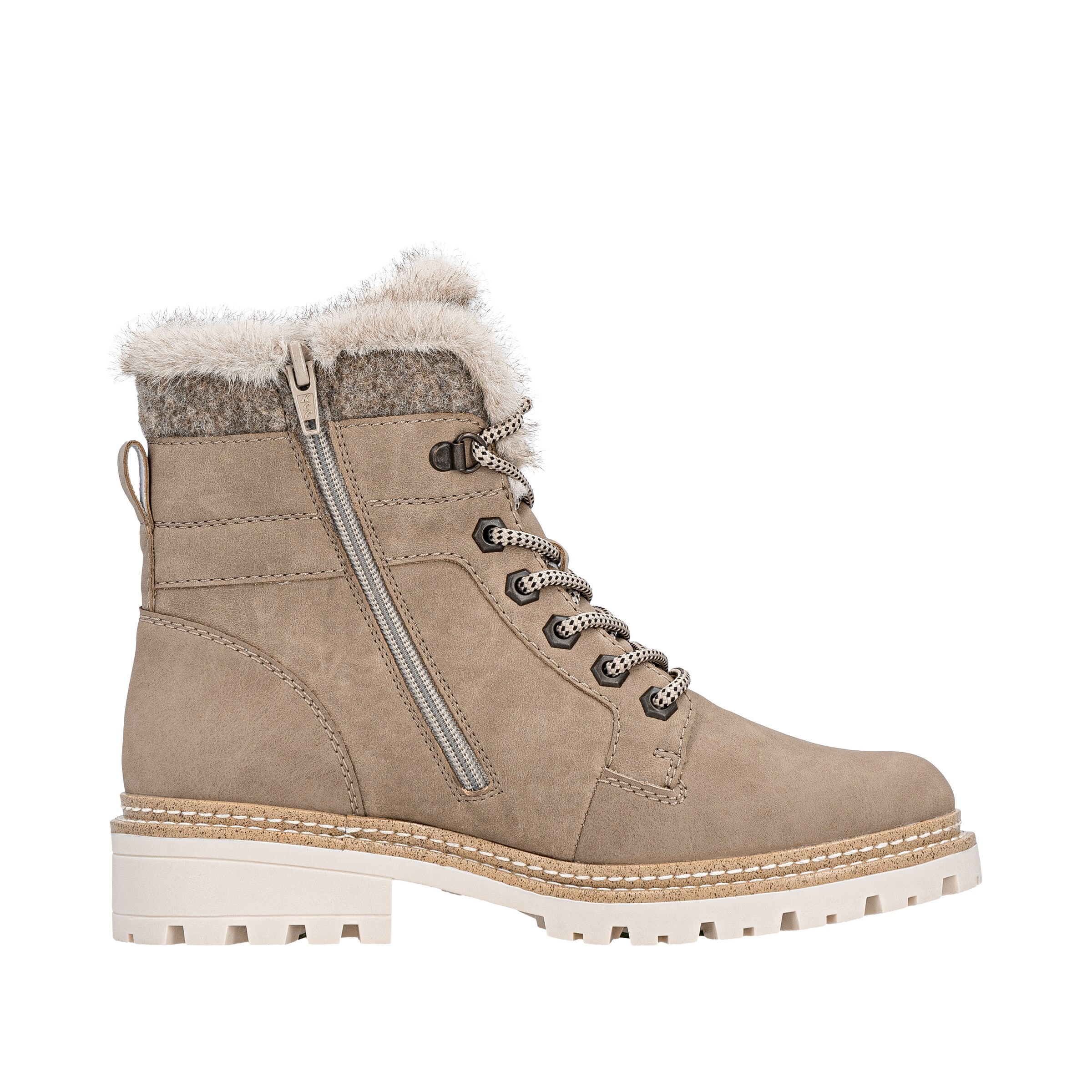 REMONTE Schnürstiefel 'D0B81' in Beige