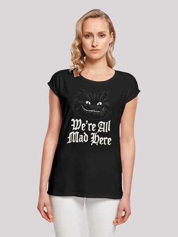 T-shirt 'Disney Alice im Wunderland Mad Glow' F4NT4STIC en noir : devant