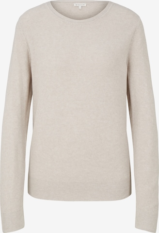 TOM TAILOR Sweater in Beige: front