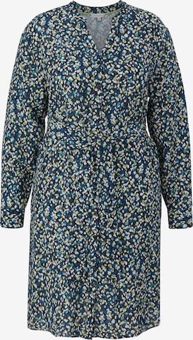 TRIANGLE Платье-рубашка в Синий: спереди