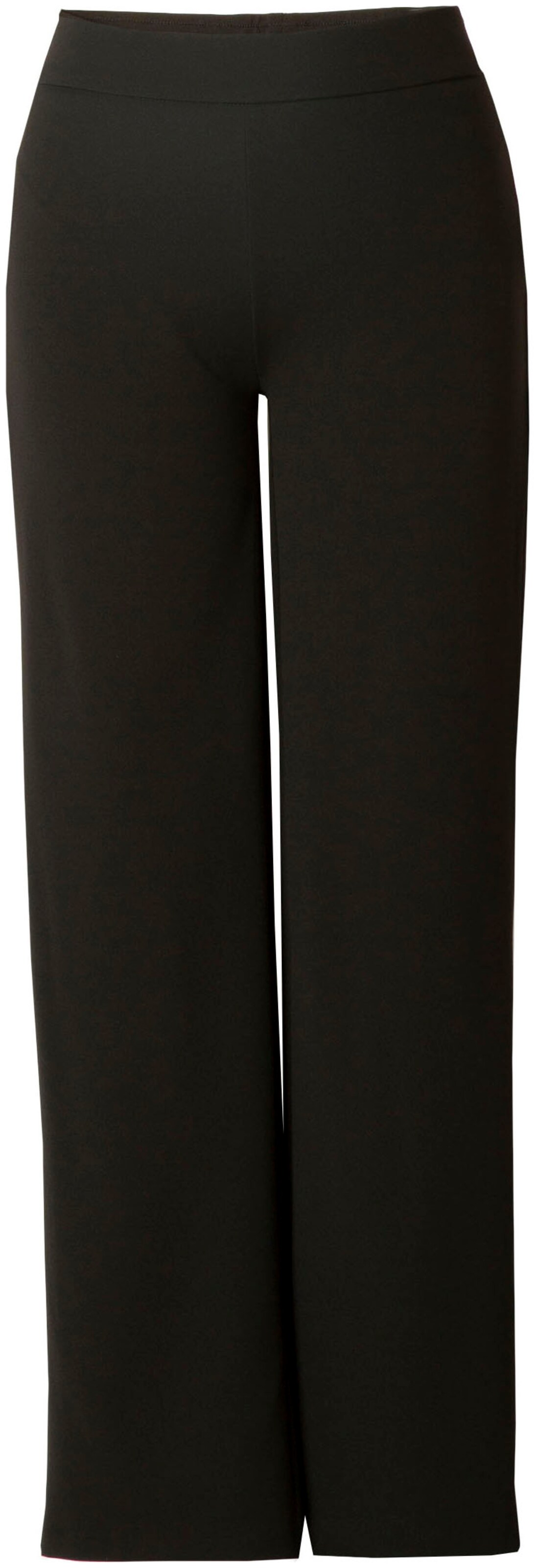 BASE LEVEL Wide Leg Hose in Schwarz: Vorderseite