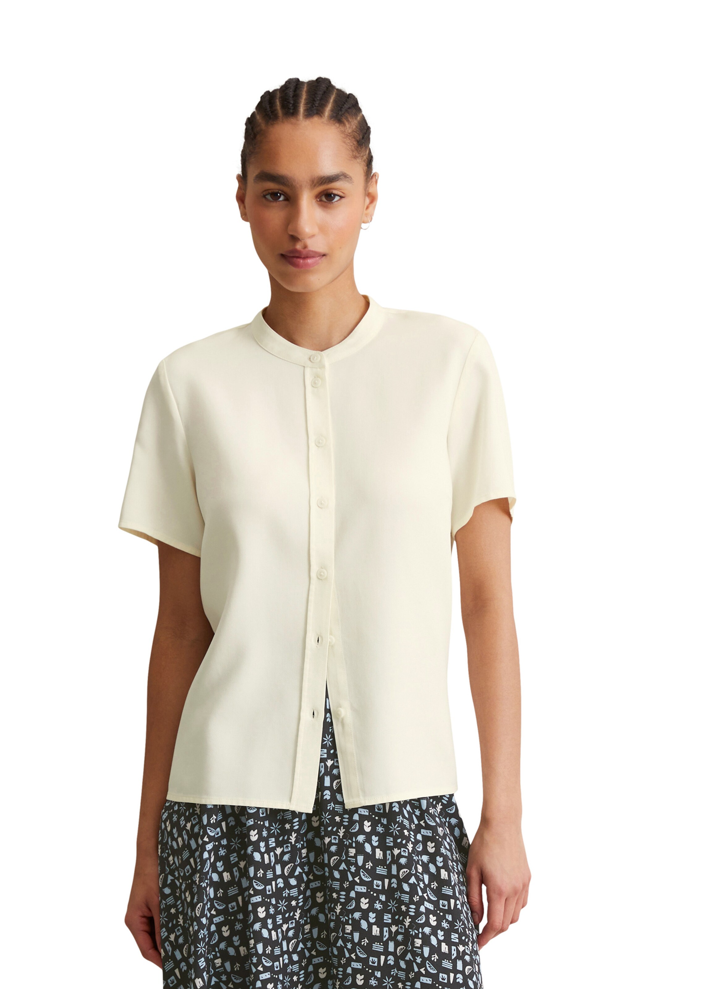 Marc O'Polo DENIM Bluse in Weiß: Vorderseite