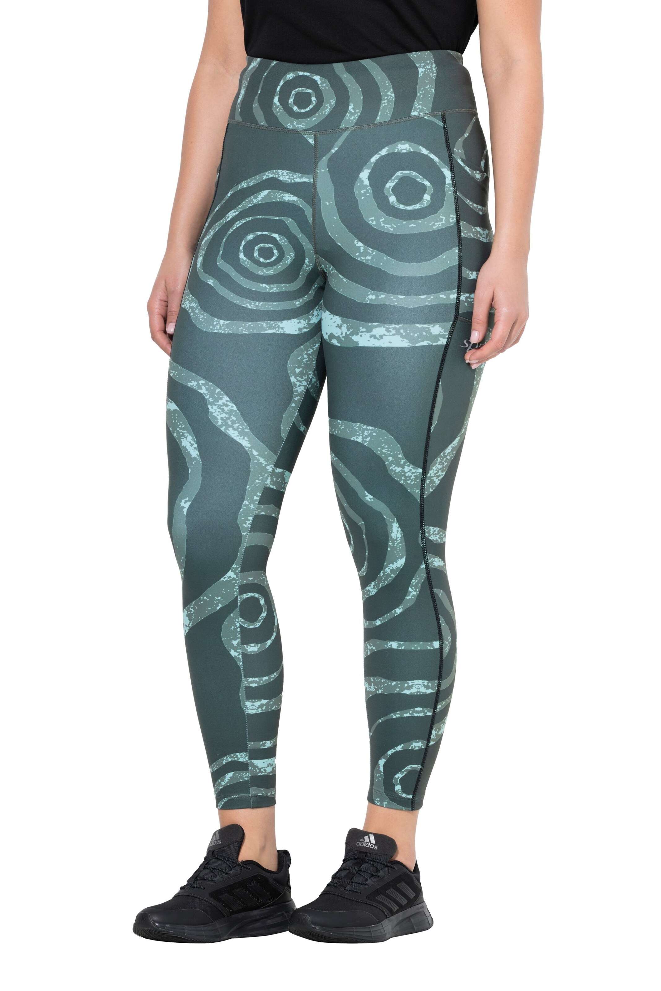Ulla Popken Skinny Leggings in Green: front