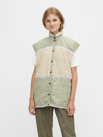 PIECES Vest in Beige / Green, View model