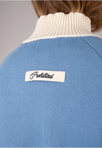 Prohibited Strickjacke 'Letterman' in Blau