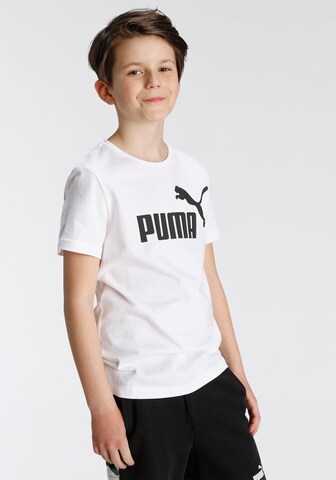 PUMA قميص 'Essentials' بلون أبيض: الأمام