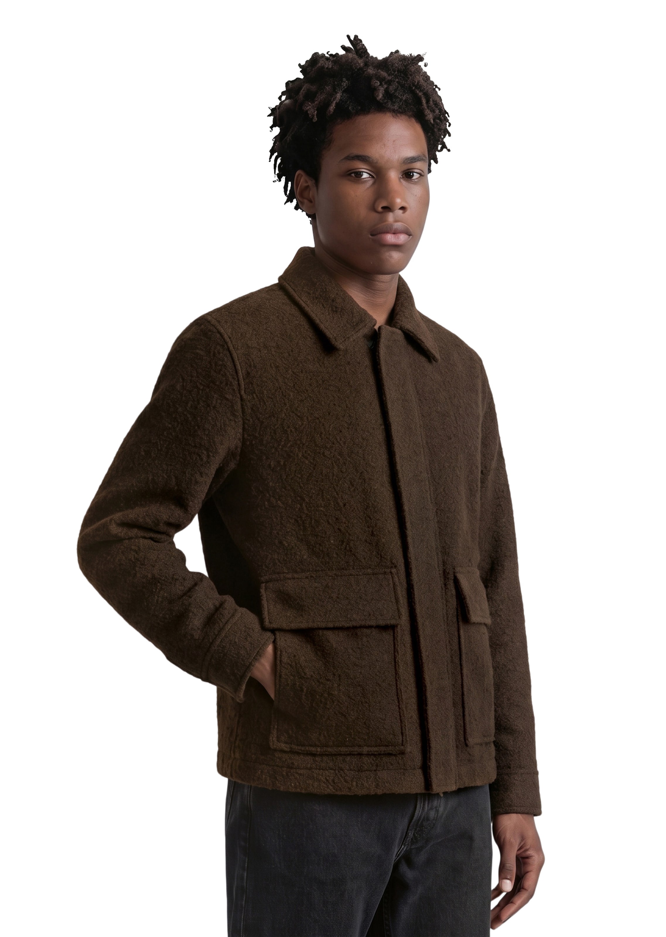 Marc O'Polo DENIM Jacke in Braun: Vorderseite
