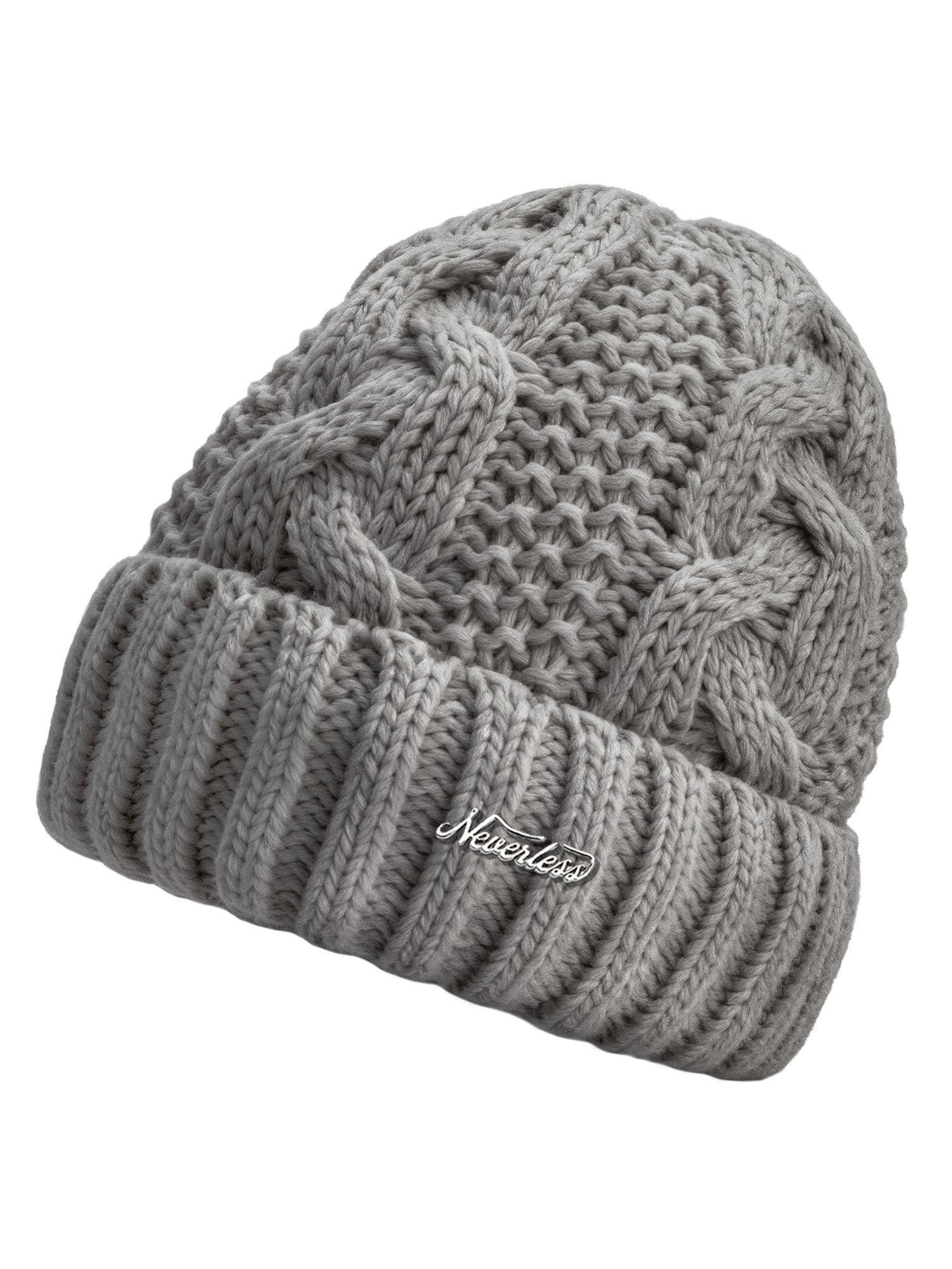 Neverless Beanie 'Model 36937' in Grey: front