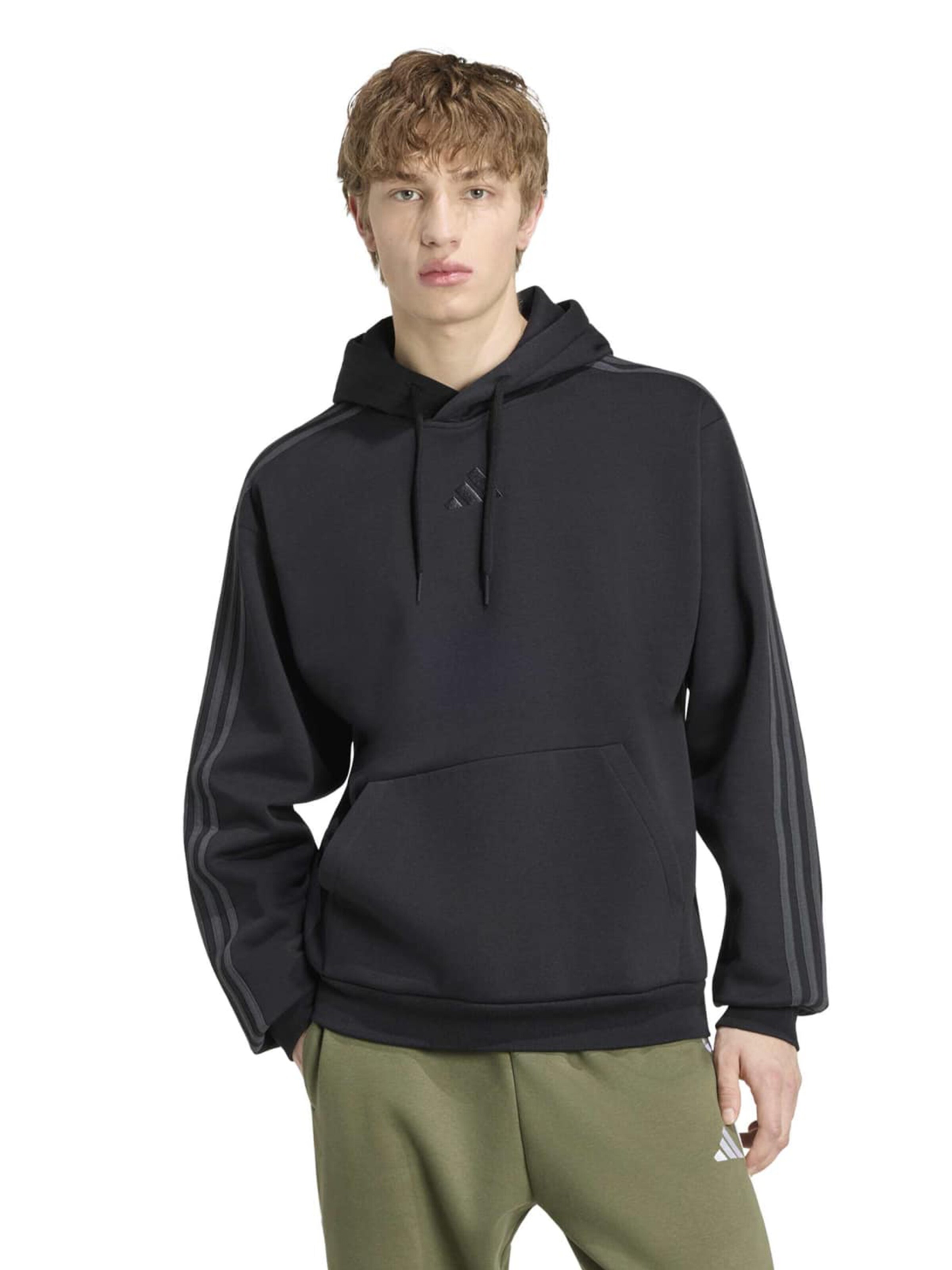 ADIDAS SPORTSWEAR Спортен суитшърт в черно: отпред