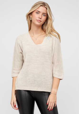 Cloud5ive Sweatshirt in Beige: front